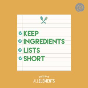 Keep Ingredients Lists Short